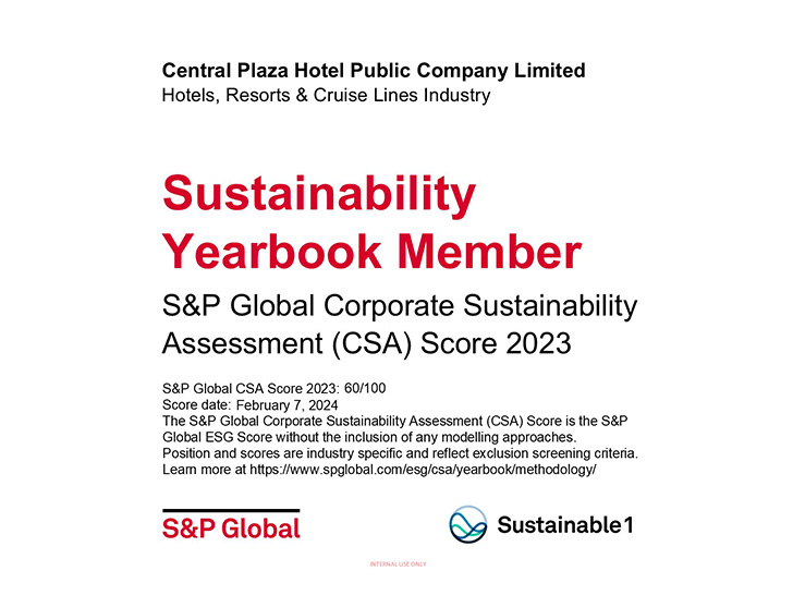 Member of Sustainability Yearbook 2024 S & P Global Corporate Sustainability Assessment (CSA)
